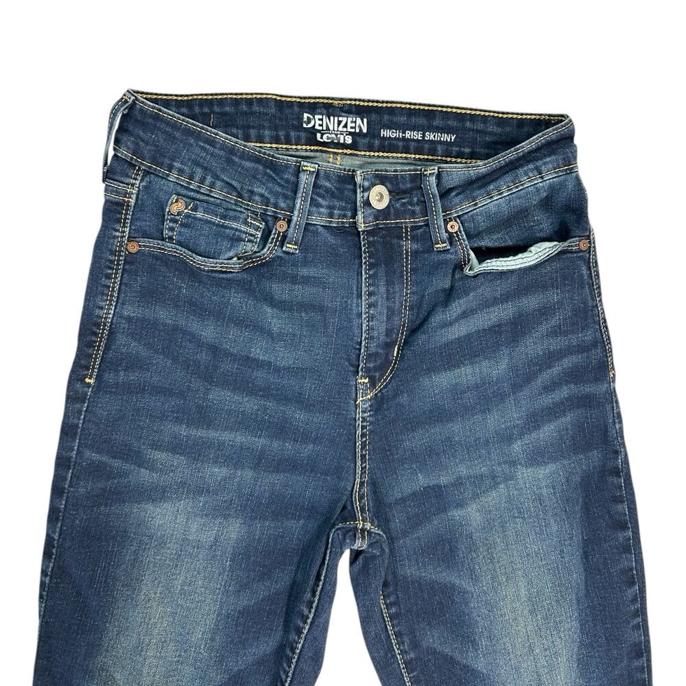 Denizen From Levi's High Rise Skinny Stretch dark wash denim jeans Size 26/30 - Picture 2 of 15